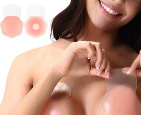 img 4 attached to 👙 Reusable Adhesive Bra with Cotton Cover - Push Up, Lift Tape & Nippleless Covers