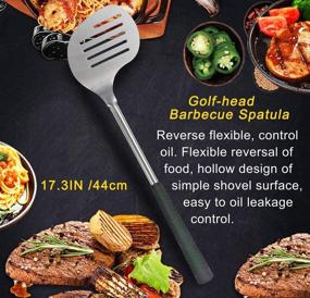 img 3 attached to 🏌️ POLIGO 7pcs Golf-Club Style BBQ Tools - Premium Stainless Steel Grilling Accessories for Outdoor Grill - Perfect Gifts for Men Dad - Rubber Handle Grilling Utensils Set