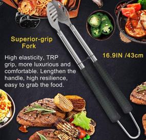 img 1 attached to 🏌️ POLIGO 7pcs Golf-Club Style BBQ Tools - Premium Stainless Steel Grilling Accessories for Outdoor Grill - Perfect Gifts for Men Dad - Rubber Handle Grilling Utensils Set