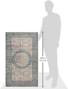 img 1 attached to 🏮 Safavieh Sofia Collection SOF365A Vintage Oriental Distressed Rug: Non-Shedding, Light Grey/Blue, Ideal for Living Room or Bedroom, 2'6" x 4' Size