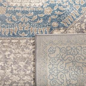 img 2 attached to 🏮 Safavieh Sofia Collection SOF365A Vintage Oriental Distressed Rug: Non-Shedding, Light Grey/Blue, Ideal for Living Room or Bedroom, 2'6" x 4' Size