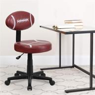 🏈 kickoff your productivity with the flash furniture football swivel task office chair logo