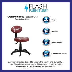 img 1 attached to 🏈 Kickoff Your Productivity with the Flash Furniture Football Swivel Task Office Chair