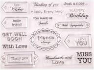 i love you miss you get well soon sentiments rubber clear stamp/seal for scrapbooking and card making logo