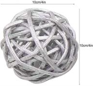 zorpia 5pc wicker rattan balls: decorative orbs for crafts, parties, weddings & more - silver, 4 inch logo