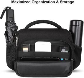 img 1 attached to DOMISO Camera Bag Case - Waterproof Anti-Shock Shoulder Bag for Nikon D90 D7000 D5300/Canon 60D 700D 5D2/Sony A580 A900/OLYMPUS/Fujifilm/Sony/Panasonic/Pentax/Samsung DSLR - Black