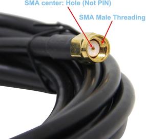 img 3 attached to 🔌 10ft Ultra Low Loss Coaxial Extension Cable, Ancable N Male to RP-SMA Male Connector, Ideal for Yagi TP-Link 2.4GHz Omni Antenna, APs, WiFi, ALFA Extender/Transceiver/Repeater/Router/Amplifier