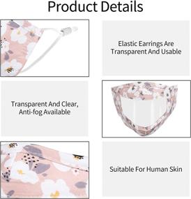 img 3 attached to Clear Reusable Transparent Plastic Face Covering - Attractive Adjustable Size Face Cover for Women, Men, and Girls