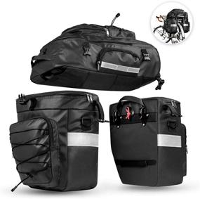 img 2 attached to 🚲 Rhinowalk Bike Bag Pannier Set: Versatile 3-in-1 Cycling Accessory for Bicycle Cargo, Laptop, and More