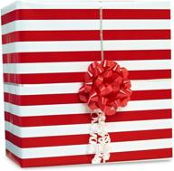 🎁 amscan red stripe jumbo gift wrap, 16 feet by 30 inches logo