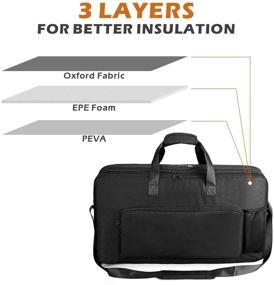 img 3 attached to Insulated Cooler Bag with Mesh Pockets for Tesla Model 3, Model Y, and Model X Frunk