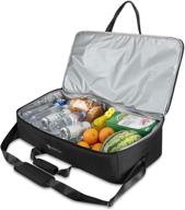 термоизолированная сумка-холодильник с сетчатыми карманами для багажного отделения tesla model 3, model y и model x. логотип