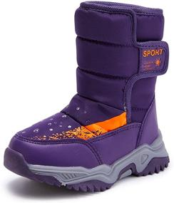 img 4 attached to BMCiTYBM Kids Snow Boots: Waterproof Winter Shoes for Boys & Girls - Weatherproof Outdoor Footwear (Toddler/Little Kids/Big Kids)