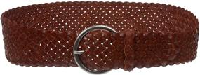 img 3 attached to Womens Tapered Braided Woven Leather Women's Accessories in Belts