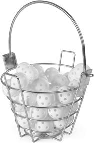 img 3 attached to 🏌️ Crown Sporting Goods Golf Range Baskets - Small Metal Ball Carrying Buckets: Convenient Steel Wire Practice Container with Handle - Holds 50 Balls