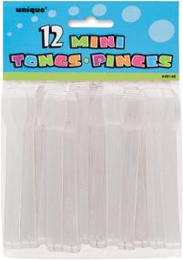 img 4 attached to 🍴 12-Count Mini Clear Plastic Tongs for Versatile Usage and Easy Handling