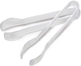 img 1 attached to 🍴 12-Count Mini Clear Plastic Tongs for Versatile Usage and Easy Handling