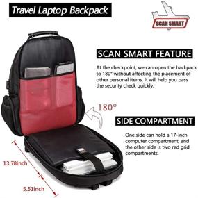 img 2 attached to Durable Travel Laptop Backpack - Large Size