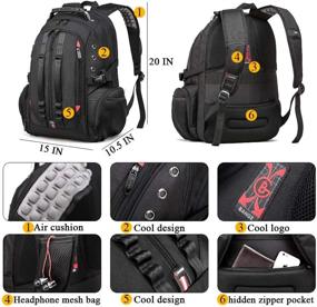 img 1 attached to Durable Travel Laptop Backpack - Large Size