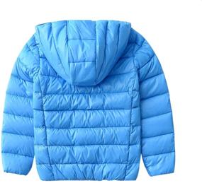 img 2 attached to 🧥 M2C Boys & Girls Ultralight Windproof Hooded Down Puffer Jacket: Ultimate Protection for Active Kids