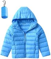 🧥 m2c boys & girls ultralight windproof hooded down puffer jacket: ultimate protection for active kids logo