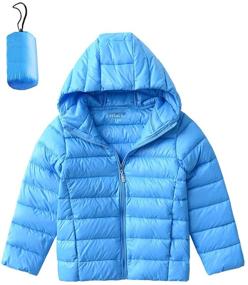 img 3 attached to 🧥 M2C Boys & Girls Ultralight Windproof Hooded Down Puffer Jacket: Ultimate Protection for Active Kids