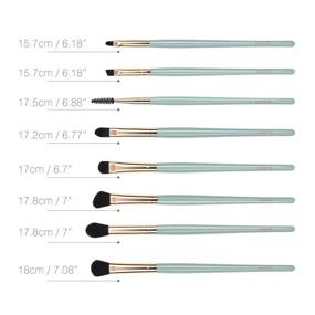 img 1 attached to 💚 Green Eye Makeup Brushes Set - Luxspire 8PCS Professional Eyeshadow Concealer Blending Brush, Eyelash Eyeliner Eyeshadow Lip Brow Crease Kit Face Contour Brushes Kits Cosmetic Make Up Tool