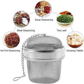 img 1 attached to Stainless Steel 3 Inch Tea Spice Ball Strainer Infuser for Seasoning - Pack of 2