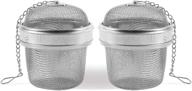 stainless steel 3 inch tea spice ball strainer infuser for seasoning - pack of 2 логотип