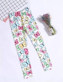img 3 attached to 🌸 Arshiner Printing Flower Girls Stretch Leggings 3-Pack: Ankle-Length Pants for 10-11 Year Olds in Girls' Clothing