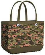 🎒 bogg bag x large camo print: waterproof, washable & durable tote bag for beach, boat, pool & sports - 19x15x9.5 inches logo