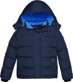 img 4 attached to 🧥 Highly Visible and Warm: Wantdo Cotton Padded Hooded Reflective Boys' Jackets & Coats