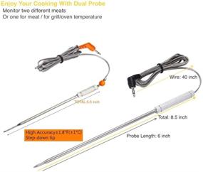 img 3 attached to 🌡️ High-Quality Replacement Probe - Designed for ThermoPro Models TP20, TP08S, TP25, TP27, TP28 - Extensive 500FT Range