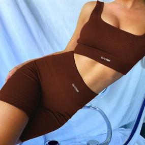 img 3 attached to 🔥 SVVINN Women's Trendy Fitness Active Seamless Tik Tok High Waist Workout Ribbed Cycling Shorts - Hot Selling