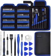 precision electronic screwdriver set - professional computer repair kit with 112 magnetic bits 🔧 for cell phone, pc, macbook, laptop, ps4, xbox, nintendo, ring doorbell, and small technical tool repairs logo