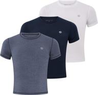 👕 boys' performance dry-fit moisture wicking active athletic performance crew neck t-shirts: 3-pack logo