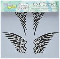 🕊️ crafters workshop bible journaling stencil - angel wings: 6x6 design for divine inspiration logo
