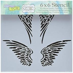 img 1 attached to 🕊️ CRAFTERS WORKSHOP Bible Journaling Stencil - Angel Wings: 6x6 Design for Divine Inspiration