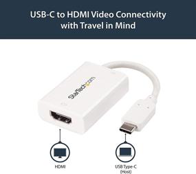 img 3 attached to 🔌 StarTech.com Адаптер USB C к HDMI 2.0 - Конвертер видео 4K 60 Гц с функцией подачи питания и зарядки - Совместим с Thunderbolt 3 - Белый (CDP2HDUCPW)