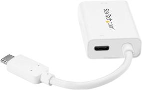 img 1 attached to 🔌 StarTech.com Адаптер USB C к HDMI 2.0 - Конвертер видео 4K 60 Гц с функцией подачи питания и зарядки - Совместим с Thunderbolt 3 - Белый (CDP2HDUCPW)