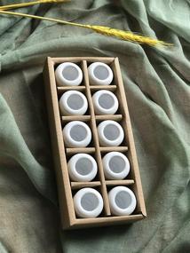 img 1 attached to 🕯️ JOMOGU Pack of 10 Ceramic Chime Candle Holders 0.7 Inch Diameter - Mini Ritual Candles Holder, White