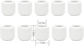 img 2 attached to 🕯️ JOMOGU Pack of 10 Ceramic Chime Candle Holders 0.7 Inch Diameter - Mini Ritual Candles Holder, White