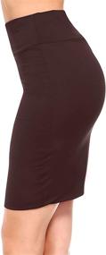 img 2 attached to Fashionazzle Womens Bodycon Stretchy BMS02 Black Women's Clothing for Skirts