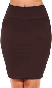 img 4 attached to Fashionazzle Womens Bodycon Stretchy BMS02 Black Women's Clothing for Skirts
