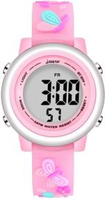img 4 attached to 🕰️ Jianxiang Kids Digital Sport Watches: Waterproof LED Timer with Backlight - Perfect 3D Cartoon Silicone Band Child Wristwatch for Girls and Boys