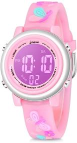 img 3 attached to 🕰️ Jianxiang Kids Digital Sport Watches: Waterproof LED Timer with Backlight - Perfect 3D Cartoon Silicone Band Child Wristwatch for Girls and Boys