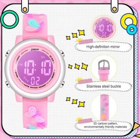 img 2 attached to 🕰️ Jianxiang Kids Digital Sport Watches: Waterproof LED Timer with Backlight - Perfect 3D Cartoon Silicone Band Child Wristwatch for Girls and Boys