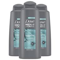 🌿 dove men + care eucalyptus and birch 2-in-1 shampoo conditioner, 20.4 oz, pack of 3 - naturally derived, plant-based cleansers for healthy-looking hair logo