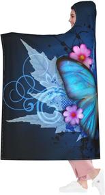 img 2 attached to Butterfly Anti Pilling Wearable Hoodie Plush Blankets