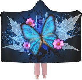 img 3 attached to Butterfly Anti Pilling Wearable Hoodie Plush Blankets